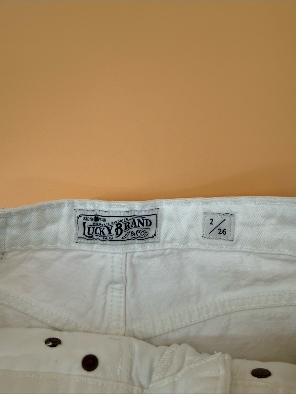 Lucky Brand Lucky Pins White Denim Shorts - Picture 3 of 6